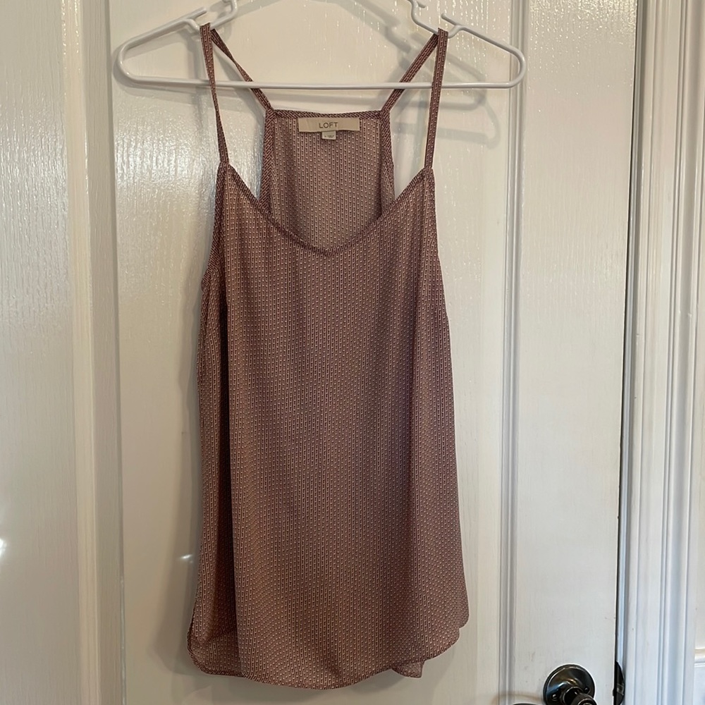 Blush/ Mauve Loft Tank Top Blouse